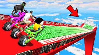 SHINCHAN AND FRANKLIN TRIED THE IMPOSSIBLE MEGA ROAD SPEED BOOSTER PARKOUR CHALLENGE GTA 5