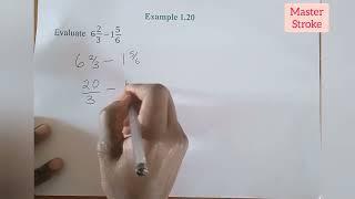 GRADE 7: SUBTRACTION OF FRACTIONS (MIXED FRACTIONS), EXAMPLE