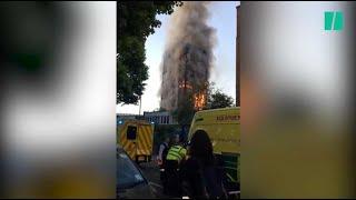 Un gigantesque incendie dévaste une tour d'habitations à Londres