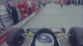 Alain Prost onboard (old Hockenheim race track) in 1983