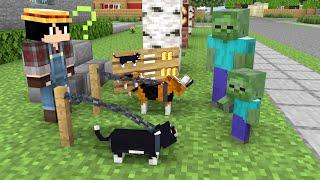 BABY ZOMBIE BOUGHT AN EVIL CAT - Minecraft Animation