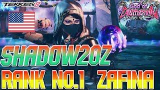 Tekken 8  ▰  Shadow20z Rank No.1 Zafina Gameplay Is Dangerous!