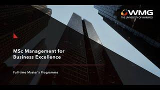 MSc Management for Business Excellence