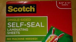 How To Use Scotch Single Sided Laminating Sheets