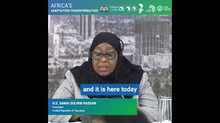 Tanzania's President Samia Suluhu Hassan speaks about #climateadaptation at #AfricaClimateSummit23