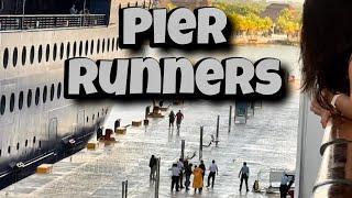 Cruise boat blows horn at Pier Runners in Cozumel | Royal Caribbean | Celebrity Cruise | All aboard