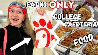 Eating College Cafeteria Food for 24 Hours!!