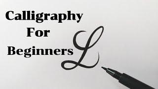 How to write letter L in calligraphy How to do Calligraphy Art for beginners Cursive letter writing