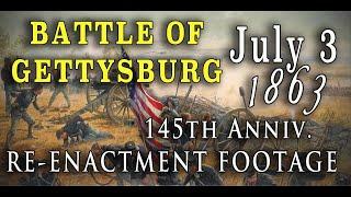 Civil War "Gettysburg 1863 - "Pickett's Charge" 145th Anniversary Re-enactment Footage