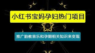 小红书长久性玩法，宝妈孕妇热门项目，简单操作可日入800+