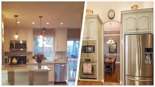 75 Shabby-chic Style Kitchen With Stone Tile Backsplash Design Ideas You'll Love 🟡