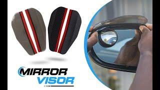 Side Mirror Rain Guard - Carbon Fiber Rear View Mirror Cover - Smoke Mirror for Car Visor (Easy DIY)