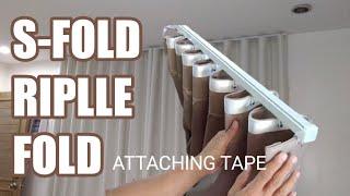 RIPPLE FOLD | S-FOLD TAPE ATTACHING HOW TO #curtains #homedecor