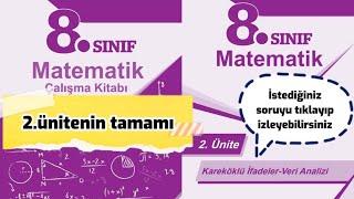 8.sınıf LGS Çalışma Kitabı 2.ünite Çözümleri / 8.sınıf Matematik Çalışma Kitabı Çözümleri