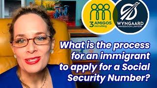 What is the process for an immigrant to apply for a Social Security Number?