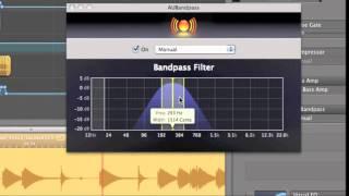 How to use AU Bandpass in Garageband