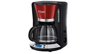 Coffee Maker Russell Hobbs Red Brewing Technology Digital Control with Programmable Timer Unboxing 