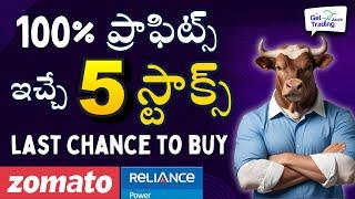 Zomato RPower 100% Profit  to Buy Now Last Chance 🟢Stock Market Telugu