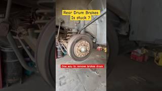 Stuck Rear Drum Brakes ? #youtubeshorts #shorts #brakes