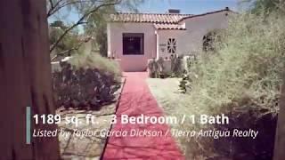 For Sale - Historic 2034 E Helen St Tucson, Arizona - Taylor Garcia Dickson / Tierra Antigua Realty