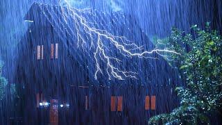 DURMA EM 5 MINUTOS!  Barulho de CHUVA com TROVÕES FORTES para Dormir Bem  Som De Chuva e Trovão