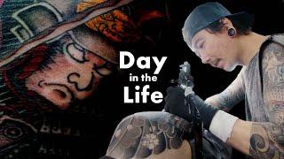 Japanese Tattoo Artist - Day in the life [JPN SUBS]