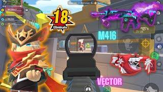 Insane 18 Eliminates! using M416 & Vector | QuadMode | Bolen Gplays sausage man