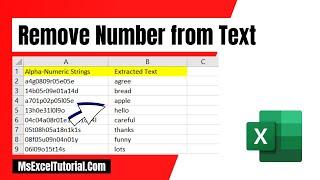 How to Remove Number from Alphanumeric Text Strings In Excel