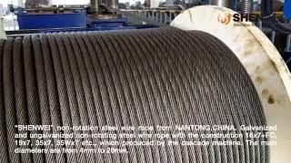 SHENWEI STEEL WIRE ROPE-Non rotating rope, 19X7,35X7