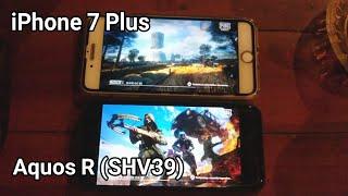 iPhone 7 Plus vs Sharp Aquos R PUBG Mobile and test speed