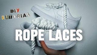 DIY: How to add thick rope laces to your shoes (No drilling)