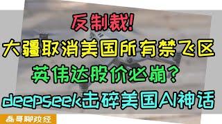 大疆无人机取消美国禁飞区吓坏老美！deepseek击碎美国AI神话，英伟达股价面临崩溃！