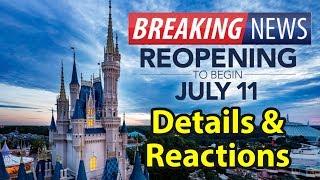 Disney REOPENING - More DETAILS In This Video | SeaWorld Info Too