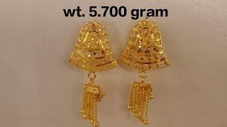 latest earing gold design 22k old is gold hamza khan