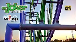 2024 The Joker 4D Free Spin Roller Coaster On Ride 4K POV Six Flags Over Texas