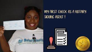 My Very First Check as a Notary Signing Agent