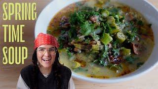 Spring Soup Packed With Delicious And Nutritious Ingredients