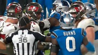 Brian Burns EJECTED After Throwing PUNCH at Buccaneers Player  Panthers vs Buccaneers Highlights