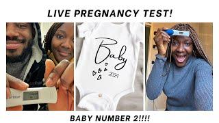 Big Announcement! We Are Expecting Baby Number 2!! Live Pregnancy Test.