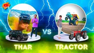 Flying thar vs tractor  #mrindianhacker #vlog  [ Krish Raval ]