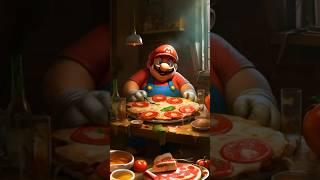 Mario but fat  #mario #supermariobros #bowser #luigi #princesspeach