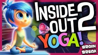 INSIDE OUT 2 YOGA🟣Calming yoga for kids | Brain Break‍️Danny Go Noodle inspired