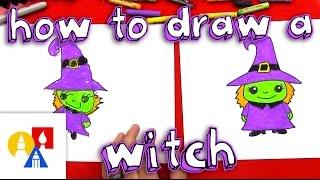 How To Draw A Cartoon Witch