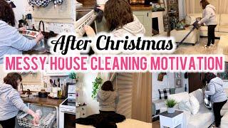 After Christmas Messy House CLEANING MOTIVATION / Mobile home CLEAN WITH ME / Get it all done