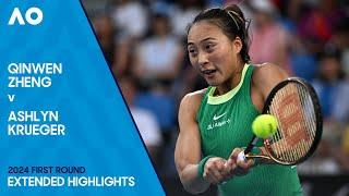 Qinwen Zheng v Ashlyn Krueger Extended Highlights | Australian Open 2024 First Round