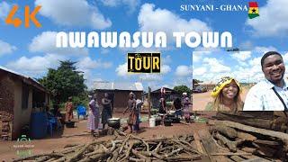 Sunyani Nwawasua Walk Tour in the Bono Region of Ghana 4K