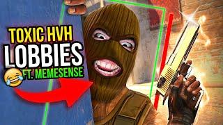 CS2's WILDEST HvH Lobbies Aren't For The Weak.. (MemeSense Cs2 Cheating)
