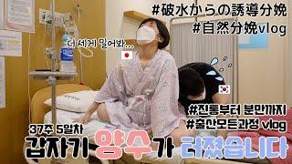 The birth of a new life that suddenly came.. And first visit  [Korea-Japan couple]::: (Childbirth)