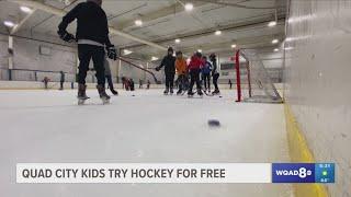 Quad City kids try hockey for free