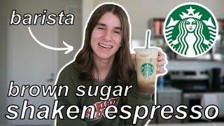 How To Make A Starbucks Brown Sugar Oatmilk Shaken Espresso At Home // by a barista